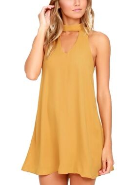 🆕 Lulu’s Groove Thing Golden Yellow Swing Dress